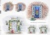 Puertas de madera con estilo, ventanas con decoraciones navideñas*stilvolle Holztüren, Fenster mit Weihnachtsschmuck*стильные деревянные двери, окна с праздничными украшениями